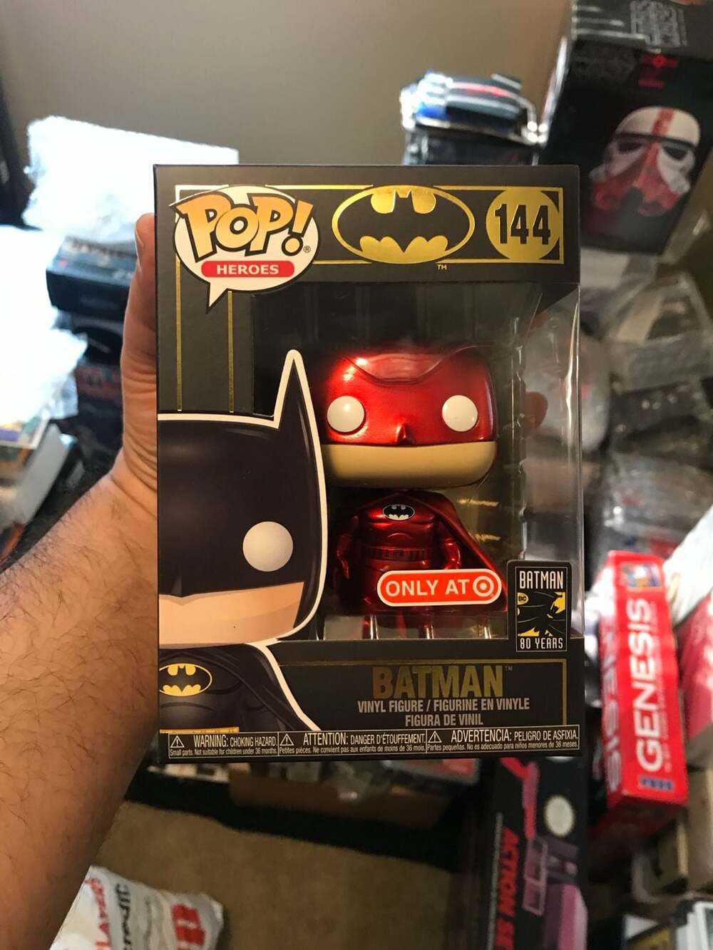 Funko Pop! Heroes Batman (Red Chrome) #144 Target Exclusive Batman 80 Years